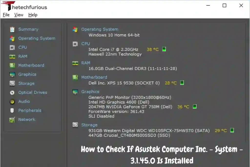 How to Check If Asustek Computer Inc. - System - 3.1.45.0 Is Installed